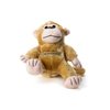 Copa Judaica Chewish Treat Meshugenah Monkey Squeaker Plush Dog Toy, Light Brown