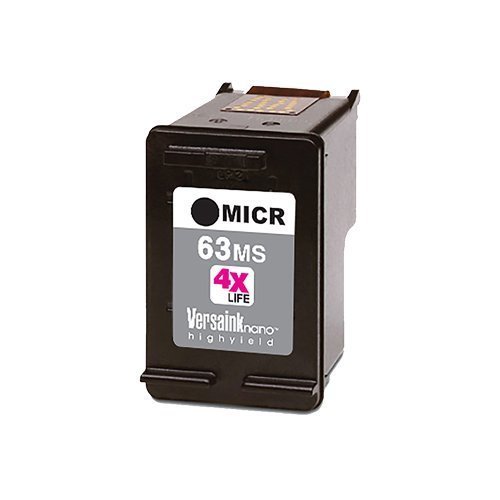 VersaInk-Nano HP 63 MS Black MICR Ink Cartridge for Check Printing