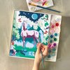Bright Stripes Paint by Numbers Kit for Kids: Easy to Follow Paint by Numbers Canvas with Frame Kids Paint Kit (Paint by Numbers Moonlit Unicorn)