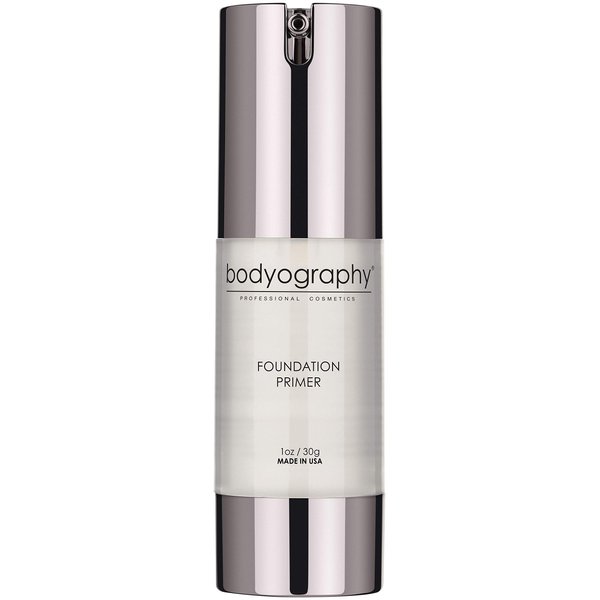 BODYOGRAPHY - Foundation Primer (Clear): Flawless Anti-Aging Salon Makeup Primer w/Vitamin E, A, Jojoba, Grapeseed Oil | Control Shine | Gluten-Free, Cruelty-Free, 1 oz.