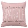 Emvency Throw Pillow Cover Cute Burlap Pink Blush Sparkle Monogram Decorative Pillow Case Home Decor Square 16 x 16 Inch Pillowcase