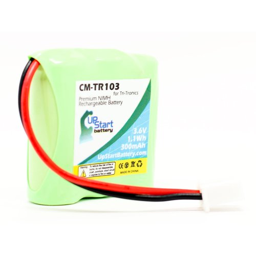 2 Pack - Replacement for Tri-Tronics Trashbreaker Ultra XL Battery - Compatible with Tri-Tronics CM-TR103 Dog Training Collar Battery (300mAh 3.6V NI-MH)