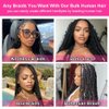 Human Braiding Hair 18 Inch 2 Bundles 100g Deep Wave Bulk Human Hair for Braiding No Weft 10A Brazilian Virgin Curly Human Hair Extensions for Boho Braids Wet and Wavy Human Hair for Micro braiding
