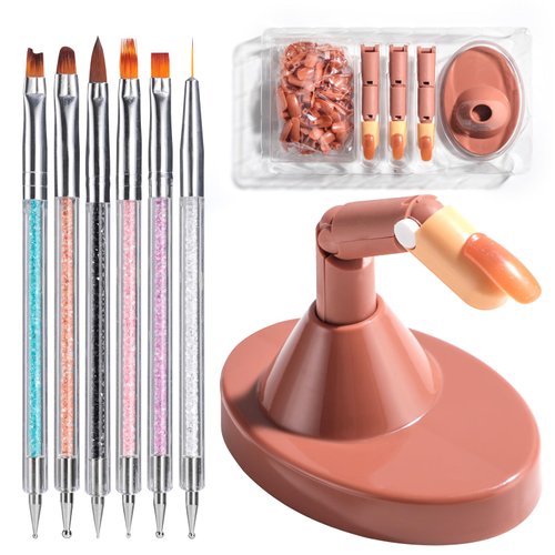 Oneleaf Practice Hand Finger for Acrylic Nails, Flexible Never Fall Off Nail Trainning Adjustable Hands Kits, Fake Hands for Nail Practice, Nail Display Manicure, Movable Nail Maniquin Hand