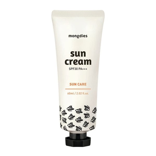 Mongdies Baby Sun Cream SPF30 PA+++ -100% SAFE Moist and Gentle Inorganic Sunscreen, EWG Green level Ingredients, Contains plant-derived extracts and plenty of deep ocean water- 60ml