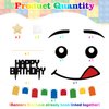 Building Blocks Cake Topper,Star Flag Banners Bunting Banner Cake Toppers 3D Print Birthday Cake Topper Character Face Design Party Supplies Decorations for Boys Girls