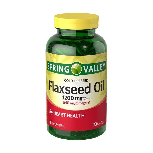 Spring Valley - Flaxseed Oil 1200 mg, 200 Softgels by Spring Valley
