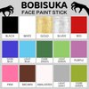 BOBISUKA Black Face Body Paint Stick, Eye Black Sticks for Sports Baseball Softball Football, Waterproof Eyeblack Painting Kit for Halloween Skeleton Skull SFX Cosplay Special Effects Costume Makeup