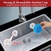Sponge Holder, Sink Caddy w/Suction Cup Installation, Sponge Organizer for Kitchen/Bathroom Sink, Self Draining, Dishwasher Safe for Holding Smiley Sponges(Sponge Not Included), White (1 Pack)