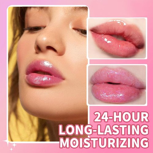 Bossup Color Changing Lip Oil,Warm Change Moisturizing Lip Gloss,Magic Big Brush Color Changing Lip Oil,Moisturized & sparkling,Long Lasting Nourishing Lip Glow Oil Non-sticky Primer Lip Tint(02)