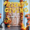 16 Inches FRIENDSGIVING Balloons Hanging Banner Decorations, Aluminum Foil Letter Balloons for Friendsgiving, Thanksgiving Day, Autumn, Fall Celebration Party Supplies (Gold)