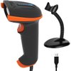 Tera 2D Barcode Scanner with Stand Wired USB 2.0 Handheld Read 2D QR Code Scanner Data PDF417 Matrix 1D Bar Code CMOS Image Barcode Reader for Windows Mac Linux Plug and Play Model D5100Y-Z