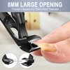 2024 New Nail Clippers for Men Thick Nails - GJNL Angled Head Toenail Clipper with Catcher for Seniors, Sharp Ingrown Fingernail Clipper&Toe Nail Clipper with Slanted Curved Blade - Black