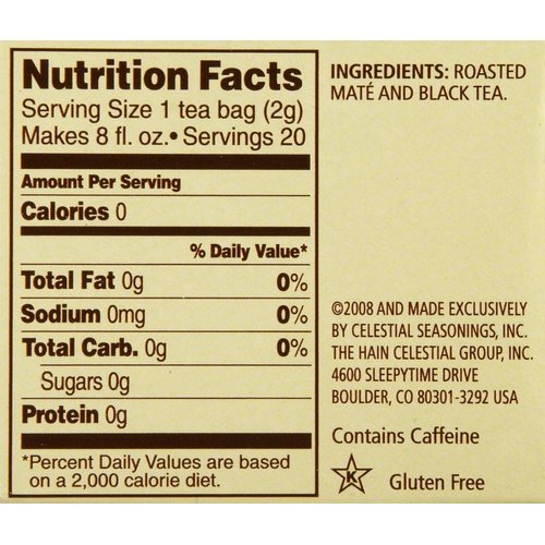 Celestial Seasonings Morning Thunder Tea Bags - 20 Count (Pack of 2)