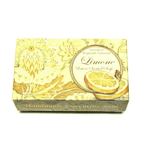 Saponificio Artigianale Fiorentino single bar soap made in Italy - lemon, 10.5 oz - fine fiorentine luxury bath soap