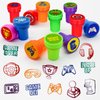 Cinrobiye 24 Pcs Video Game Party Stampers for Boys Girls,Gamer Party Birthday Party Supplies Favors, Classroom Rewards Carnival Prizes, Goodie Bag Pinata Fillers for Game On Party