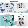 12Pcs Cute Panda Balloons, Aluminium Foil Mylar Zoo Jungle Animal Balloons Panda Party Supplies for Kids Boys Girls Panda Theme Birthday Baby Shower Party Favor Decorations