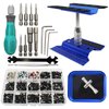 RC Car Repair Work Stand Repair Tool Set 360 Degree Rotation and 523 PCS RC Screws Kit & RC Screwdrivers and Screws Pallet Kit for 1/8 1/10 1/12 1/16 1/18 RC Crawler Car Truck Buggy (Navy Blue)