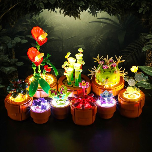 Vaodest LED Light for Lego 10329 Tiny Plants Set,Design and Configuration Compatible with Lego 10329 Model(LED Light Only, Not Building Block Kit)