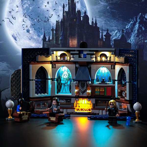 Bourvill LED Light for Lego 76411 Ravenclaw House Banner Set, Classic Version Light Lighting Building Blocks Model Compatible with Lego 76411(Lights Only, No Model)