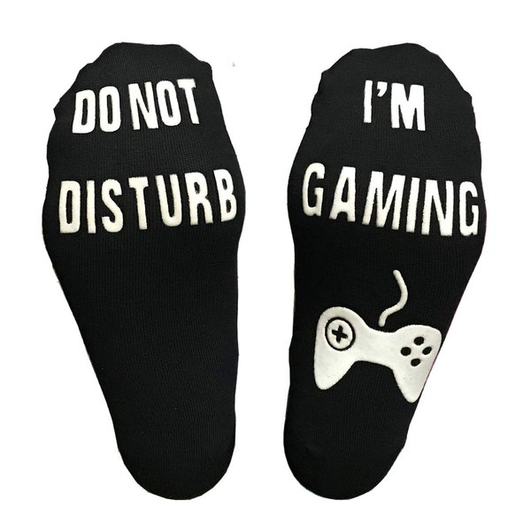 Novelty Cotton Socks Do Not Disturb Socks Funny Gifts for Men Women Gamers