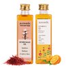 Auravedic Kumkumadi Saffron & Vitamin C Oil | Hydrating Face Moisturizer | Helps Reduce Fine Lines & Nourishes Dry, Dull Skin | Natural Facial Massage Oil | 3.38 Fl Oz/100ml (Pack of 2)