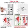 AceMining Portable Door Lock Home Security Door Lock Travel Lockdown Locks for Additional Safety and Privacy Perfect for Traveling Hotel Home Apartment College