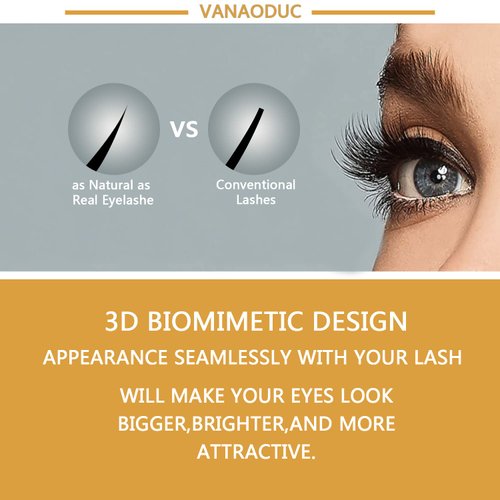 VANAODUC Eyelashes False Lashes Natural Look 15-18MM, Faux Mink Lashes 5D Fluffy Cat Eye Lashes Full Volume Fake Lashes Pack, 10 Pairs,Lightweight & Comfortable, Reusable, Cruelty-Free