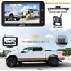 AMTIFO Wireless Backup Camera Touch Key - 5 Inch Split Screen Monitor Truck Rear View Camera Waterproof Clear Night Vision Car Rever Camera System DIY Guide Lines A6