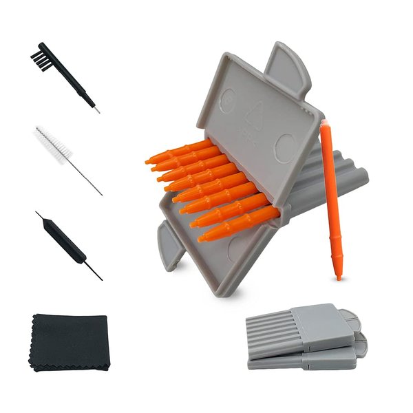 Starkey Hear Clear Hearing aid Wax Guards Filters Cerumen Stop Wax Traps with Hearing Aids Cleaning Kit Vent Brush and Carry Case – 2Packs/ 16Filters