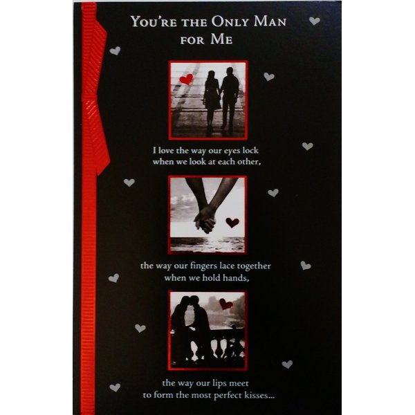 You're The Only Man For Me - Happy Valentine's Day to Husband Greeting Card -"I love the way we fit"