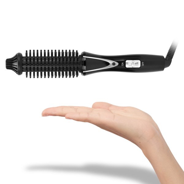 Curling Iron Brush, Mini Curling Iron 1 Inch Ceramic Tourmaline Ionic Hot Curler Brush, Professional Anti-Scald Instant Heat Up Curling Wands, Anti-Frizz Electric Curl Wand for All Hair Types