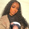 WPPIKK Wear and Go Glueless Wigs Human Hair Pre Plucked Pre Cut Deep Wave Lace Front Wigs Human Hair 4x4 Lace Closure Wigs Human Hair Wigs for Black Women Glueless (20 Inch)