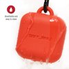 SAFEJAWZ Premium Mouthguard Case with Carabiner Clip. Unique Durable and Flexible Silicone Design to Keep Gum Shields Protected/Clean. Red, One Size
