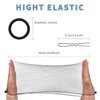 Hair Nets for Buns Invisible Elastic Edge Mesh and U Shaped Pins Set, 30PCS Hair Net, 30PCS 2.4 INCH Hair Pins, 5PCS Hair Elastic Bands, Black
