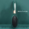 Reazana Detangling Brush Anti-Static Massage Hair Brushes Paddle Detangler Hairbrush with Cushion Base Nylon Bristle Pins Blow Drying Brush for Men and Women All Wet Dry Hair Types Styling (Oval)
