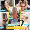 Leterly Ponytail Extension,15" Drawstring Ponytail Hair Extensions Short Wavy Pony Tail Natural Curly Soft Synthetic Hairpiece for Women Medium Brown