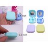 Kuanfine 6 Pack Contact Lens Case Kit Cute Travel Contact Case, All-In-One Soak Storage Container with Mirror Bottle Tweezers Contact Applicator