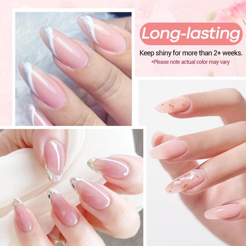 AZUREBEAUTY Translucent Dip Powder - Jelly Baby Pink Color 2Oz/56g, Sheer Rose Pink Neutral Semi-transparent Clear Dipping Powder Crystal French Nail Art Starter Manicure Salon DIY Home Gift