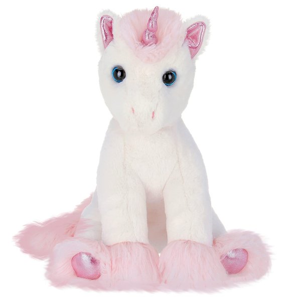 Bearington Lil’ Dreamer The White & Pink Plush Unicorn, 8 Inch Unicorn Stuffed Animal