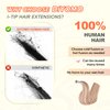 DIYOMO I Tip Hair Extensions - Human Hair, 18/613 Dark Blonde Highlighted Bleach Blonde 14 Inch I Tip Hair Extensions For Women Soft & Natural Itip Hair Extensions Itip Human Hair Extensions 50G/70S