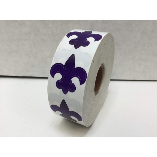 Perforated Fleur-De-Lis Tanning Stickers, Mardi Gras, Roll of 1000