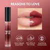 Botanic Hearth Tinted Lip Oil | Moisturizing Lip Gloss Oil for Dry Lips | Deep Red Gloss | Lightweight & Non Greasy | 0.3fl oz