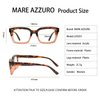 MARE AZZURO Women’s Reading Glasses Stylish Readers 0 1.0 1.25 1.5 1.75 2.0 2.25 2.5 2.75 3.0 3.5 4.0 5.0 6.0(Demi 125)