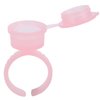 100pcs Tattoo Ink Rings Cups, Disposable Pigment Holder Makeup Glue Holder Rings Eyebrow Eyelash Extension Microblading Accessories