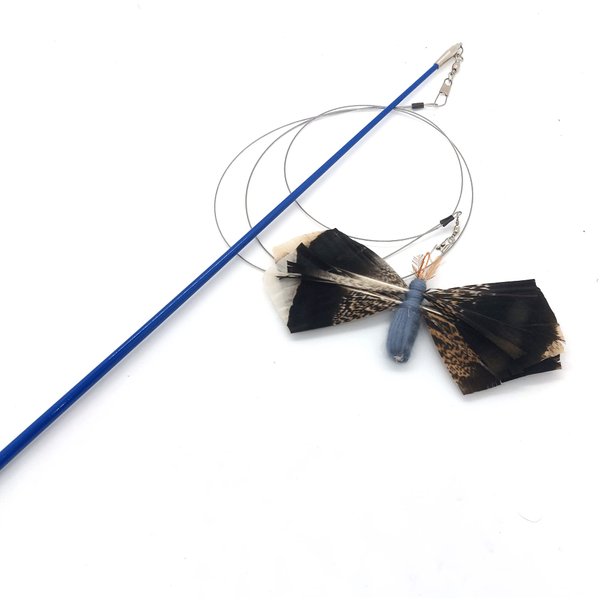Cat Toy Teaser Wand - Feather ButterFly Katfly® Teaser and Wand