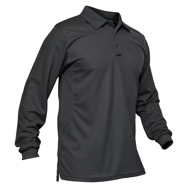 MAGCOMSEN Men's Golf Polo Shirt - Long Sleeve, Quick Dry, Classic Fit, Grey