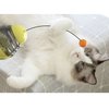 DARRLY&JAVEN Cat Toy Cat Treat Ball Toy Cat Treat Dispenser Cat Food Puzzle Cat Food Ball Food Dispenser Ball for Cats (Yellow)