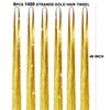 Nineibei Hair Tinsel Kit with Tools 6Pcs 1400 Strands Gold Glitter Hair Tinsel Heat Resistant Fairy Hair Sparkly Shiny Tinsel Hair Extensions for Women Girls Kids 48Inch (Gold)