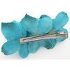 Triple Turquoise Apple Blossom Silk Flower Hair Clip with Teeth